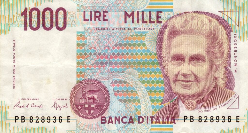 Le 1000 Lire Montessori con la filigrana sbagliata: l’errore che la rende preziosa